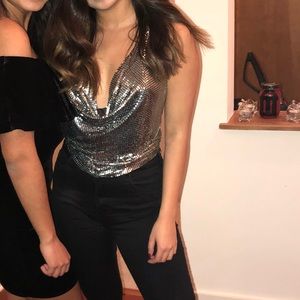 Top shop chainmail halter top